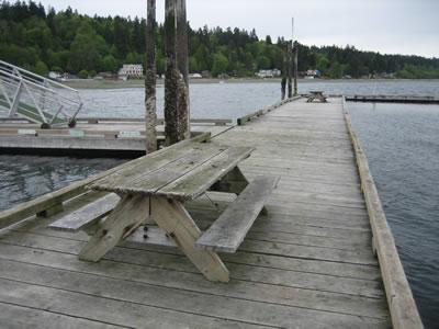 Pier and floating dock at Illahee State Park in Kitsap County.