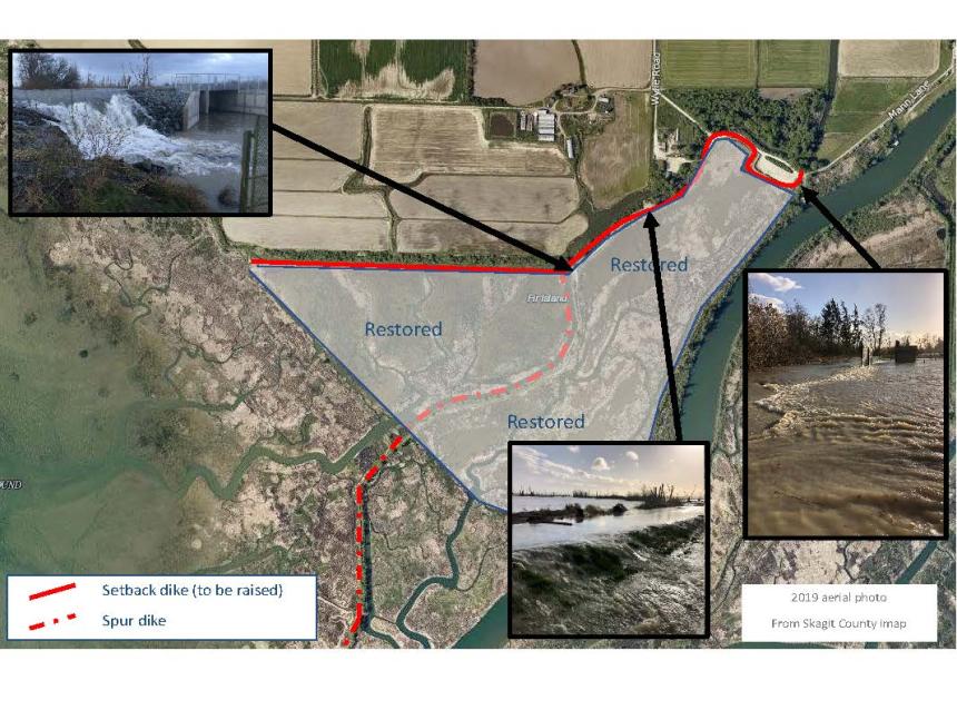 Site layout at Wiley Slough Estuary Restoration Project