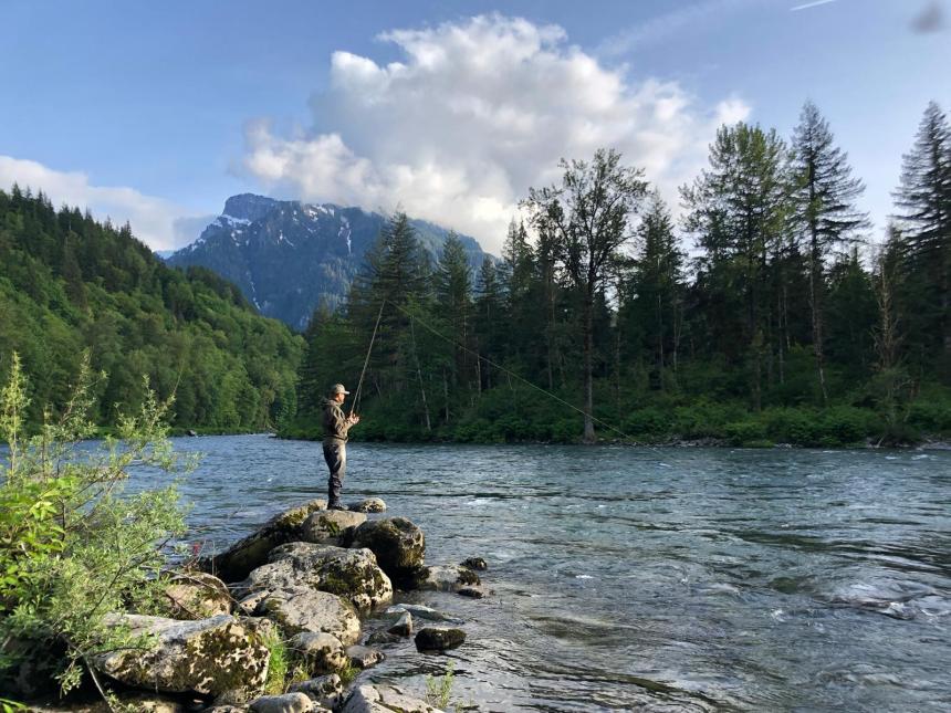 Fishing on Skykomish River