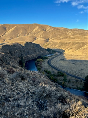 Survey terrain for bighorn sheep in the Yakima Canyon.