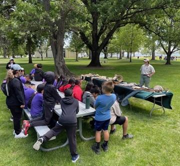 Students learning about fish and wildlife in Washington.