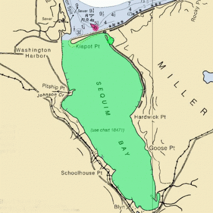 Sequim Bay Limited Commercial Crab Area map