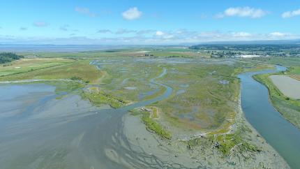 2022 aerial image of Leque Island