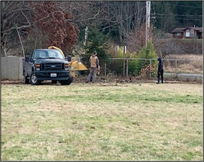 A field and a truck