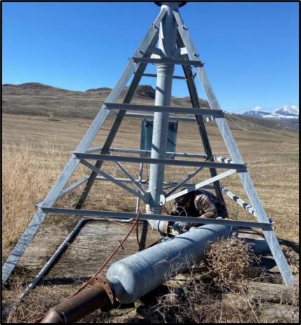 A pivot in a field.