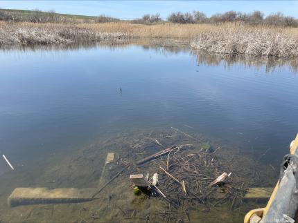 Mesa Lake Control Structure before improvements.