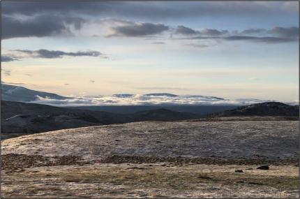 Clouds over Okanogan Valley from Scotch Creek Wildlife Area. 