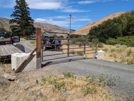 New Oak Flats gate on the Oak Creek Wildlife Area. 