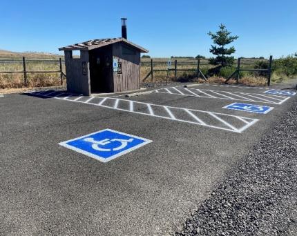 Reardan Audubon parking lot with new paint