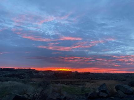 Columbia National Wildlife Refuge early morning sunrise.