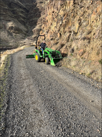 Nielsen working on Rogersburg Road.