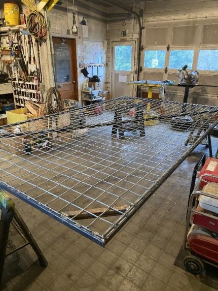 Steel elk fence gates fabricated by Oak Creek Wildlife Area staff members.