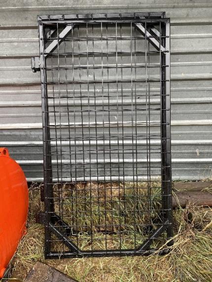 Steel elk fence gates fabricated by Oak Creek Wildlife Area staff members.