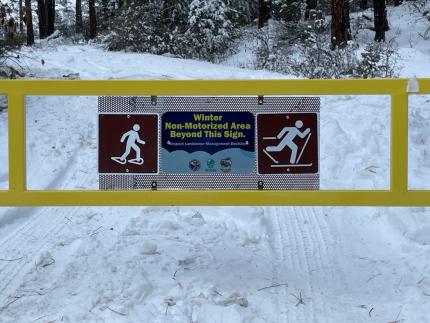 New sign on Orr creek gate.