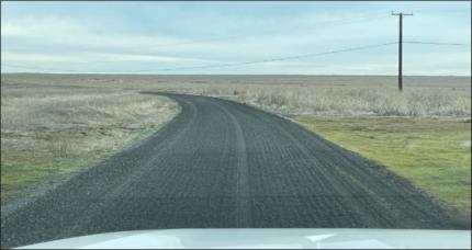 Swanson Lake Wildlife Area entry road.