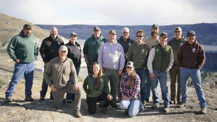 Group above the Grand Coulee Dam.