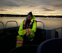 WDFW scientific technician Andrew Beckman